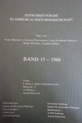 Grazer Beiträge Band 15/1988