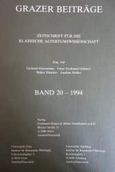 Grazer Beiträge Band 20/1994