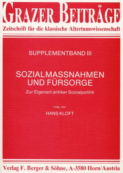 Grazer Beiträge Supplementband III