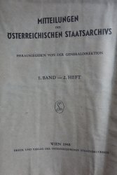 Mitteilungen des Österreichischen Staatsarchivs