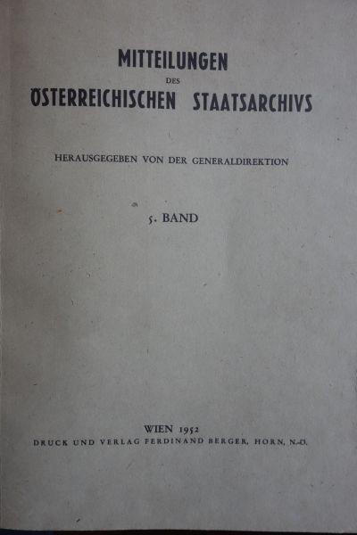 Mitteilungen des Österreichischen Staatsarchivs