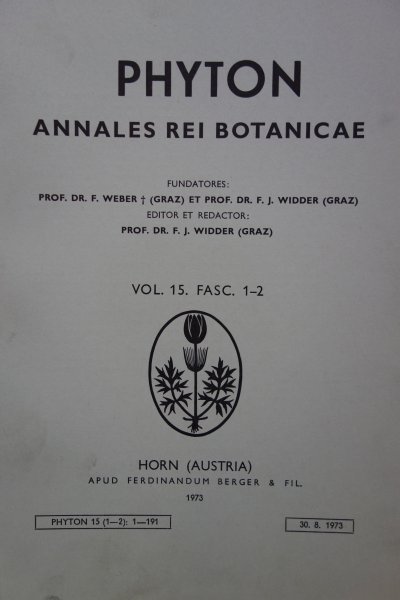 Phyton Vol. 15/Fasc. 1-2/1973