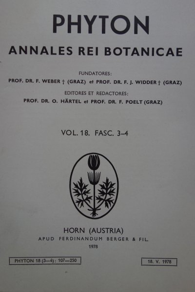 Phyton Vol. 18/Fasc. 3-4/1978