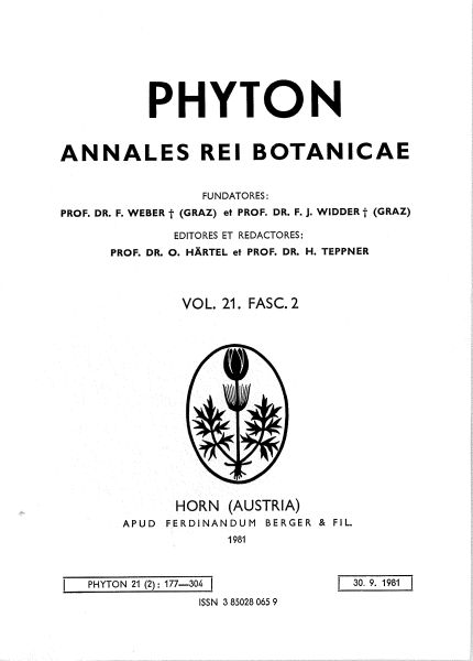 Phyton Vol. 21/Fasc. 2/1981