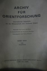 Archiv für Orientforschung Band 27/1980