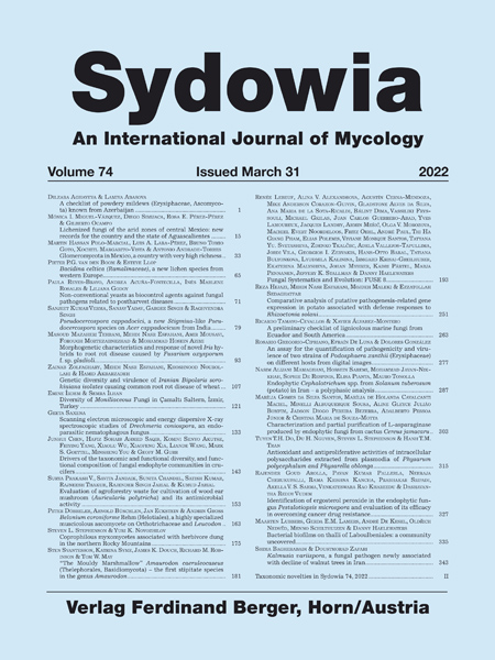 Sydowia Vol. 74 E-Book/S 015-031 OPEN ACCESS