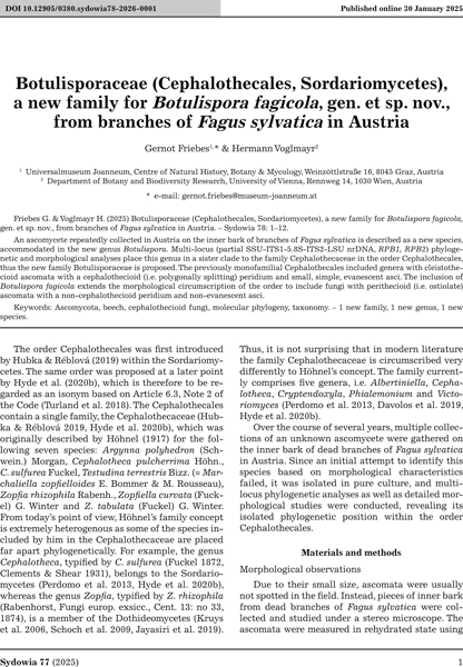 Sydowia Vol. 78 E-Book/S 1-12 OPEN ACCESS