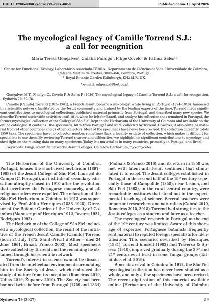 Sydowia Vol. 79 E-Book/S 59-75 OPEN ACCESS